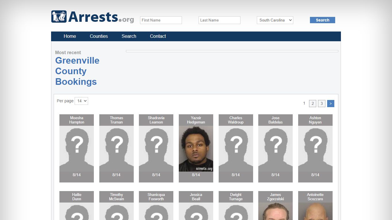 Greenville County Arrests and Inmate Search